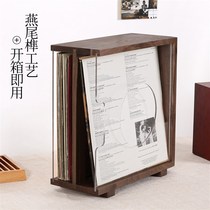 Direct sales new black walnut vinyl record rack LP record storage storage box nostalgic LPV vinyl cabinet solid wood C