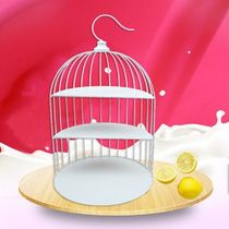 网红New creative European three-layer birdcage dessert rack