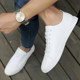 Trendy brand white shoes for men 2022 new Korean version soft A-soled white flat sneakers for teenagers versatile casual small leather shoes