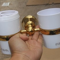 Ruiwo toothbrush holder mouthwash t cup holder toothbrush cup glass European gold bathroom