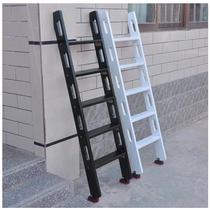 Sufa wooden ladder bunk bed dormitory ladder high and low bed household straight ladder handrail N ladder solid wood attic ladder sold separately