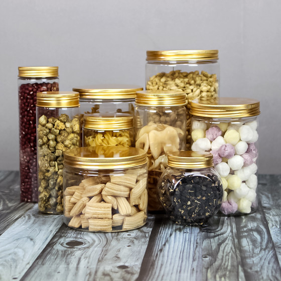 100口径铝金盖塑料瓶密封包装罐 大口径 包装罐