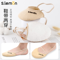 New professional artistic gymnastics shoes womens half-foot shoes childrens suede half-foot dance pointe shoes girls toe shoes
