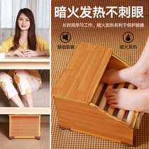 Solid wood heater household stove stove box student dormitory foot warmer small single-person power-saving fire barrel artifact