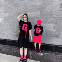 2023 new summer style different Internet celebrity bombing street loose parent-child dress mother and daughter casual fashion T-shirt