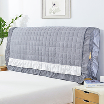 Korean style bedside cover series fabric cotton quilted bedside F cover plus cotton bedside protective cover leather bed dust cover