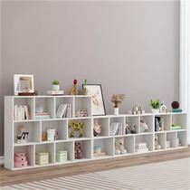 Qingquetai white solid wood k bay window small bookshelf desktop storage shelf household small storage grid shelf
