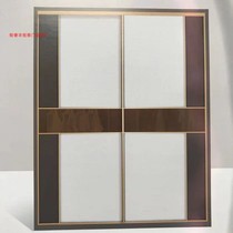 Customized wardrobe sliding door one door to the top minimalist sliding door light luxury tempered glass environmentally friendly solid wood sliding door customized