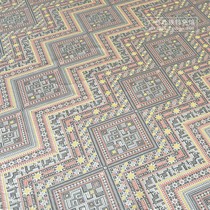 Guangxi Dong characteristics Dong brocade pattern elements 2 meters 8 wide fabric curtain clothing decoration ethnic fabric paving