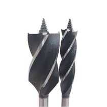 Four-slot woodworking drill four-edged wood Q plate sharp drill bit-hexagonal handle door lock drawer reaming drill tip