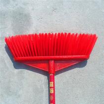 Hot-selling single-sweep plastic broom head brown guard broom head broom stick ice silk hard broom small broom with a coconut coat