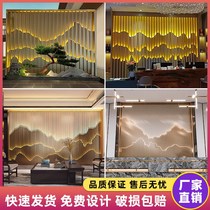 Water curtain wall flowing water wall screen hotel living room entrance partition courtyard decoration rockery fish pond W fountain landscape pendant