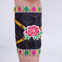 Miao dance leggings Zhuang costumes stage v performance clothes Tujia and Yi Tassel leggings womens accessories legs