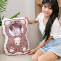 Customized pillows with printable double-sided photos of real people DIY customized pictures of humanoid dolls and cartoon dolls birthday gifts