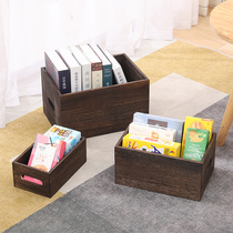 Solid wood wooden box desktop combination storage box miscellaneous storage box cosmetics storage basket dormitory key home