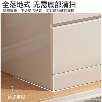 奢疆靠邮五斗柜收纳n柜实木色简约现代家用卧室客厅包墙轻新抽屉