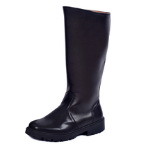 Mens and womens parade high boots drum band performance zipper protocol boots riding boots flag raiser honor guard captains leather boots