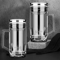 Xiaomi (MIf) quality double-walled glass tea cup mens water cup with handheld business office drinking