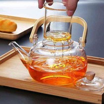 Bamboo model in stock b glass teapot electric ceramic stove heating kettle glass leakage home strip flat new patterned beam kettle