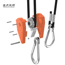 Outdoor Camping Sky Curtain Windproof Rope Pulley Tightener 6mm Reflective Rope Tent Rope Adjuster Self-Locking Rope