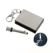 Hot-selling match lighter that will never be used up in a lifetime stainless steel multi-function keychain windproof