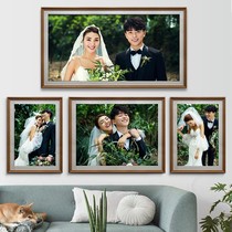 Wedding photo frame custom wall hanging photo enlargement bedside photo studio wedding photo combination set bedroom American living room