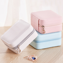 Portable jewelry box for women small travel jewelry storage box jewelry G bag ring multifunctional earrings hand jewelry earrings