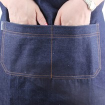 Thickened denim apron kitchen cloth carpentry clothing labor protection work clothes housework handling adult coveralls protective clothing