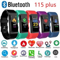 Bluetooth 115 Plus Smart Bracelet Heart Rate Monitor Sport W
