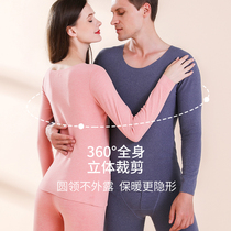 Snowflake velvet popular thermal underwear fleece pants set