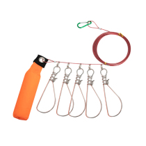 Luya fish locking live fish locking device stainless steel fish piercing and tying fish stringer steel wire buckle fish locking device special