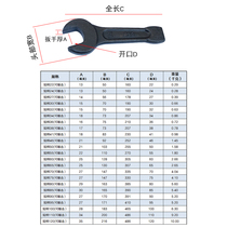 Percussion open-end wrench 34 38 41 46 75 85 95 105mm heavy-duty powerful strike single-head wrench