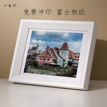 Creative retro solid wood photo frame custom-made photo washing and photo displaying table wooden picture frame custom-made lettering logo photo album