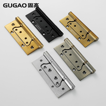 New product Gugao 5-inch mother-in-law hinge plus s thick hinge stainless steel wooden door page door hinge bearing household mute