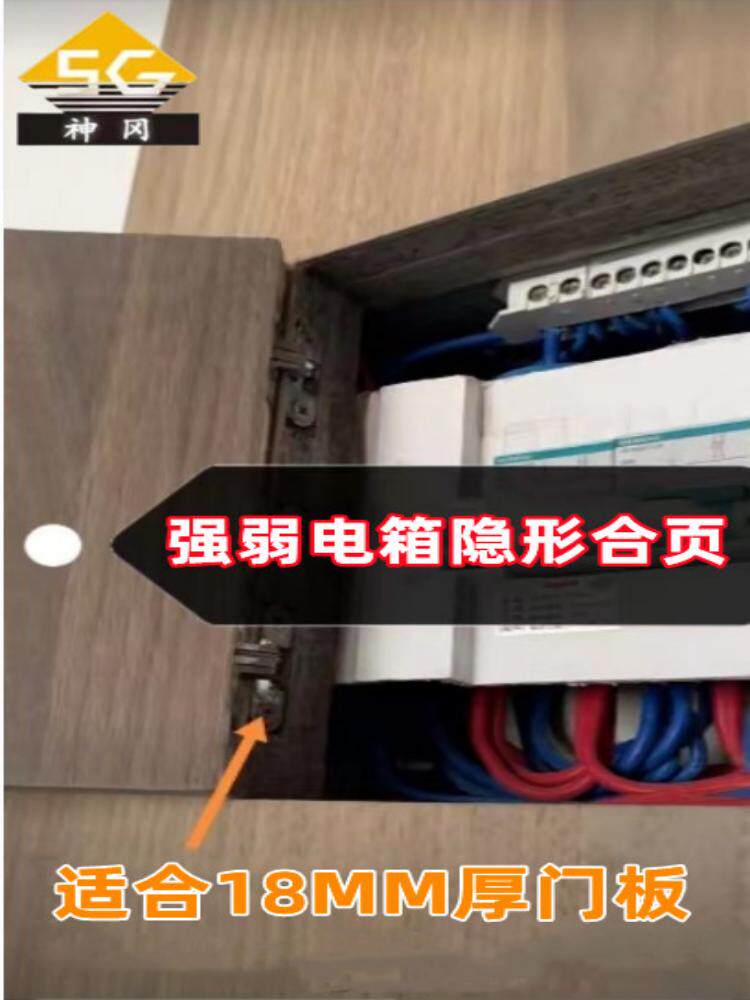 Invisible strong weak electric door 18mm door plate side cover plate invisible hinge host shell distribution cabinet 18V0 degree cross dark-Taobao