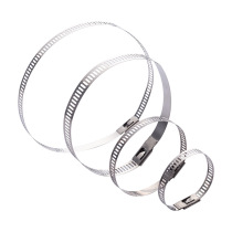 High-end stainless steel cable ties wire harnesses wire harnesses self-locking anti-theft lock hoops packing straps reinforced cables