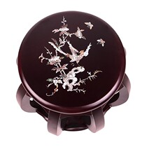 Solid Wood Guzheng Round Stool Guzheng Stool Plain Printed Guzheng Stool Musical Instrument Performance Stool Strong and Durable