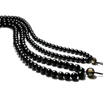 Tian8 Colorful Necklace Obsidian Beads 6mm Q Miran MM Handmade Woven Pendant Eye Chain Rope Long Sweater Accessories