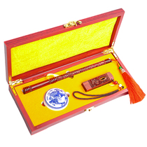 Baby souvenir DIY production fetal hair pen set box umbilical cord stamp production customized baby birth gift storage