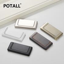 Surface-mounted flat drawers without hidden handles invisible concealed handles wardrobes without openings modern golden grooved drawers