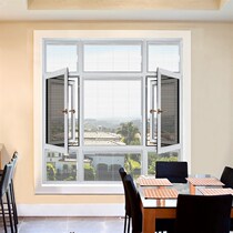 Foshan manufacturer installs broken bridge aluminum alloy doors and windows sound insulation and heat insulation casement window screen Q window integrated floor-to-ceiling window sun sealing
