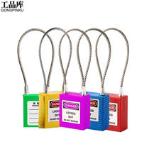 Product library safety lock industrial safety lock p85mm stainless steel cable padlock insulation engineering on power equipment