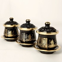 Spot Taiwan pure copper water cup for Buddha water cup for Buddha purified water cup holy water cup Z Heart Sutra Great Compassion Water