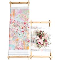 Cross-stitch tool embroidery beech wood embroidery stretch large T small size two options simple solid wood rollable cloth adjustable hand
