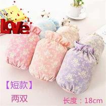 Quick delivery◆Customized◆Two pairs Autumn and winter womens sleeves double-layer fashionable Korean style bronzing flower student lace