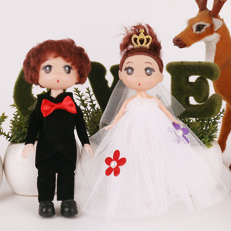 Wedding Car Decoration Dolls A Pair Of Flowers Car Small People U Occasionally Wedding items Festive Wedding Celebration Aparazzi Couple Dolls-Taobao