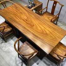 New large board tea table tea j Taiwan Okan solid wood large board log table tea board new Chinese tea table and chair combination red