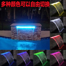 Courtyard decoration stainless steel waterfall o outlet sink flowing water wall rockery landscape fish pond stacked water water curtain water curtain