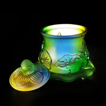 Fidelity fast hair ethnic water supply cup hair water glazed lotus pond moonlight lotus offering Buddha seven water supply Y bowl holy water cup