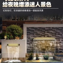 Fish pond stainless steel waterfall outlet duckbill style landscape rockery water wall courtyard water feature water curtain wall water tank